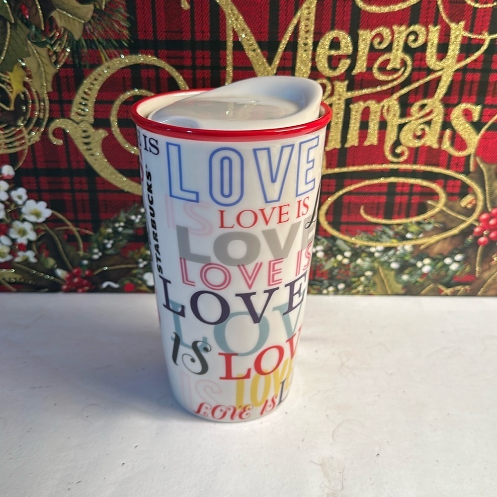 12 fl oz ceramic Starbucks travel cup